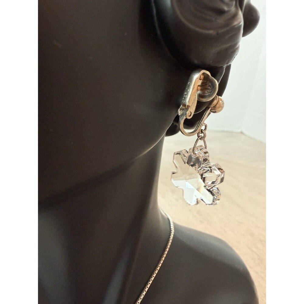 IBB 925 Sterling Silver Quartz Crystal Snowflake Pendant Necklace Earrings Set - Picture 16 of 16